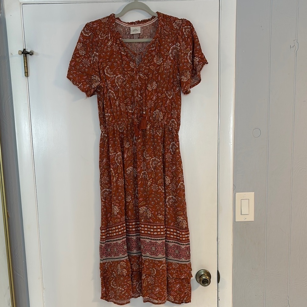Knox Rose Midi Sundress Women's Sz Small Boho Cottagecore Bohemian - Picture 3 of 11